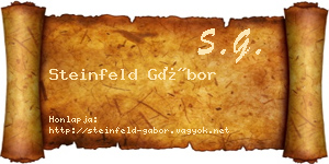 Steinfeld Gábor névjegykártya