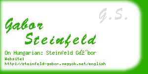 gabor steinfeld business card